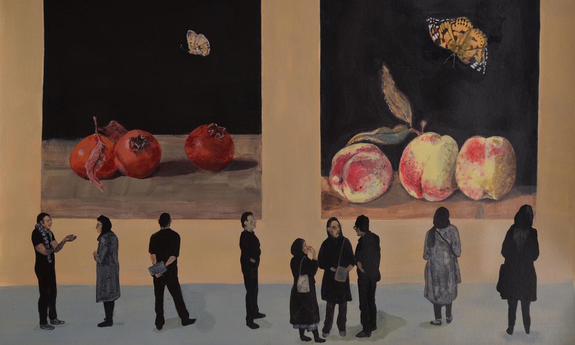 Zahra Noori Zonouz | زهرا نوری زنوز | Gallery hopping Two works of “Gallery Hopping” series in LACMA Museum of Los Angeles permanent collection since 2017.